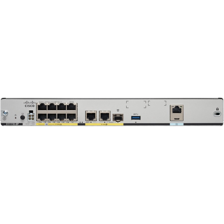 ISR 1100 8 Ports DNA Support - Dual GE WAN 8G Enterprise Router | Tecisoft C1111X-8P-DNA-PM