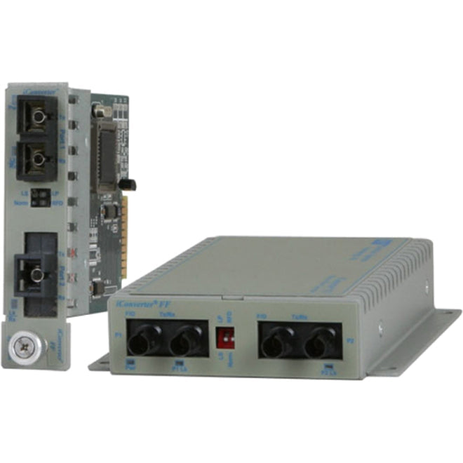 Iconverter 100Mbps Ethernet Fiber To Single-Fiber Media Converter St Multimode 5Km To Sc Single-Mode Bidi 20Km Module Extended Temp