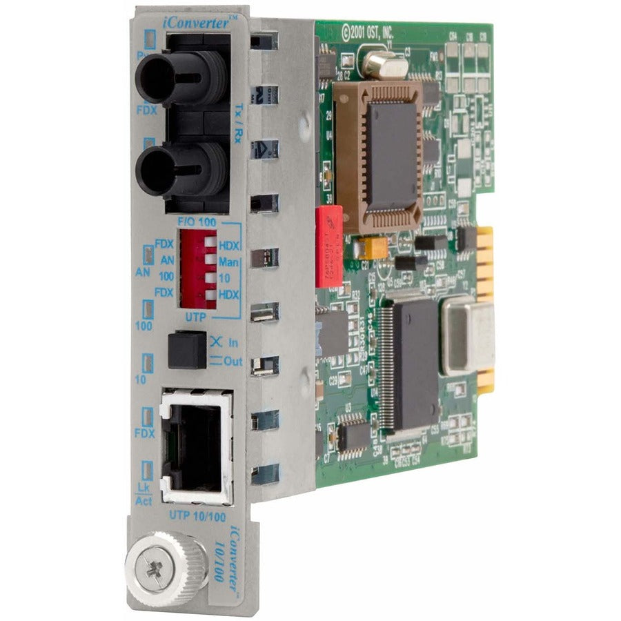 Iconverter 10/100 Ethernet Fiber Media Converter Rj45 St Multimode 2Km Module