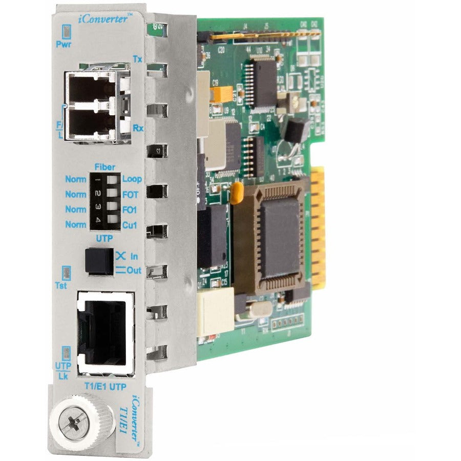 Iconverter T1/E1 Fiber Media Converter Rj48 Lc Multimode 5Km Module