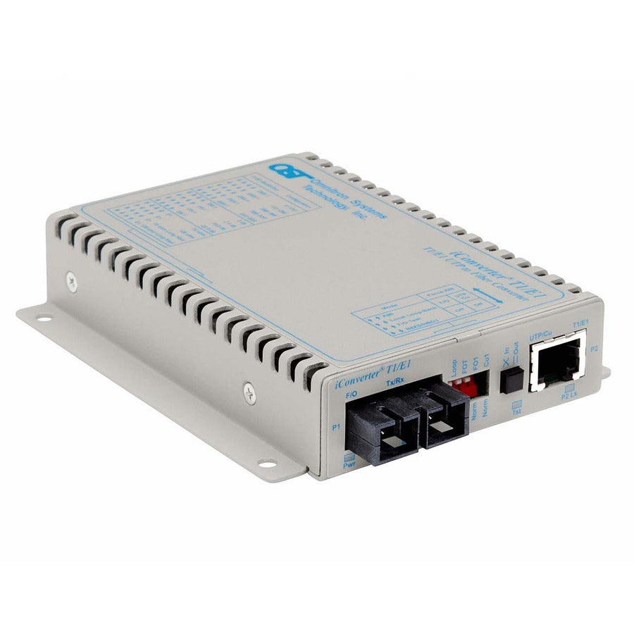 Iconverter T1/E1 Fiber Media Converter Rj48 Sc Single-Mode 30Km Wide Temp 8703-1-FW