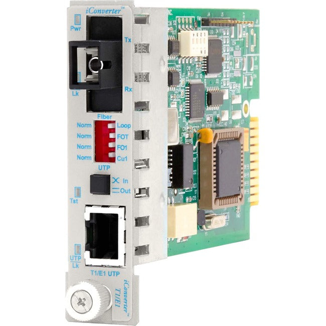 iConverter T1/E1 Single-Fiber Media Converter RJ48 SC Single-mode 40km BiDi Module Wide Temp 8710-2W