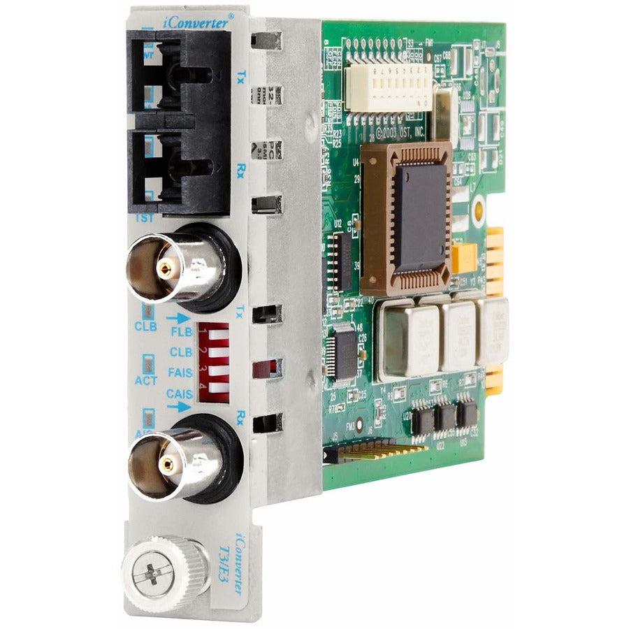 Iconverter T3/E3 Fiber Media Converter Coaxial Sc Single-Mode 30Km Wide Temp Module 8743-1W