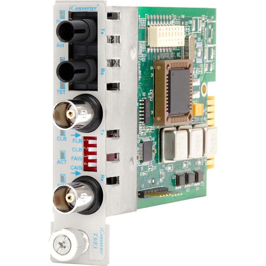 Iconverter T3/E3 Fiber Media Converter Coaxial St Multimode 5Km Module
