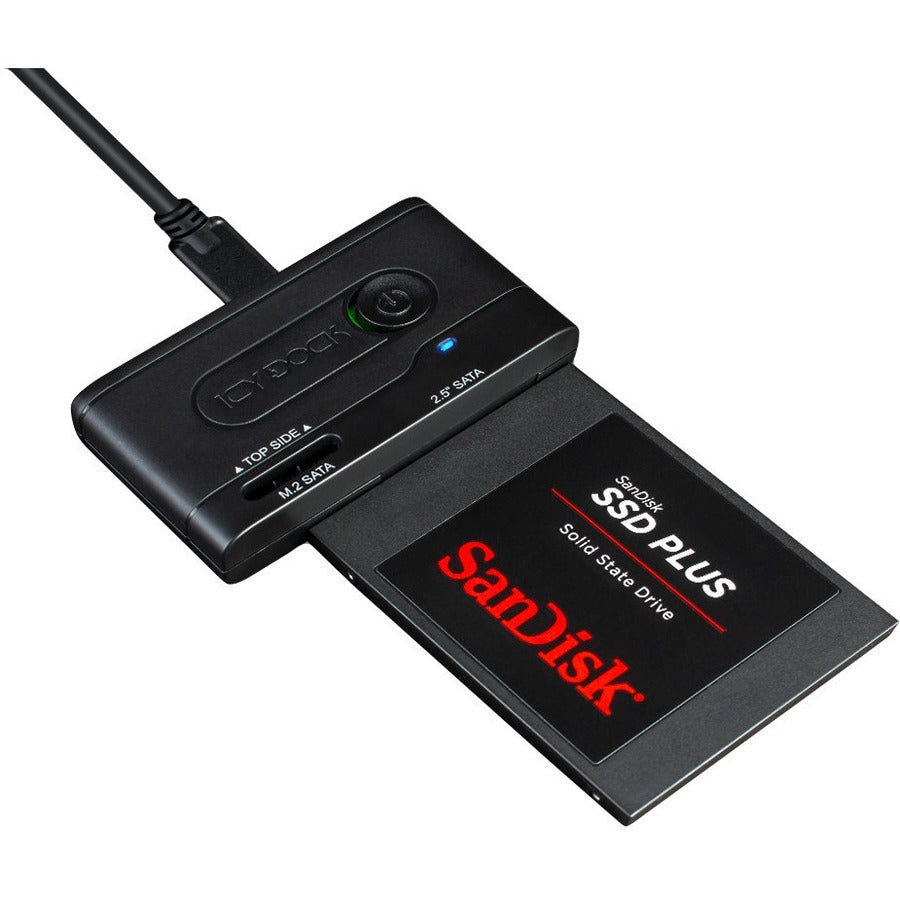 Icy Dock EZ-Adapter MB031U-1SMB Drive Enclosure SATA, M.2 - USB 3.2 (Gen 1) Type C Host Interface External - Black