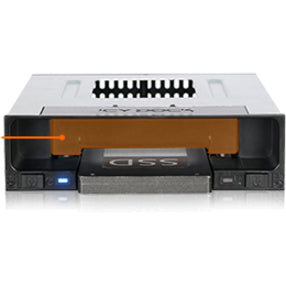 Icy Dock FlexiDOCK MB795SP-B Drive Enclosure for 5.25 - Serial ATA/600 Host Interface Internal - Black"