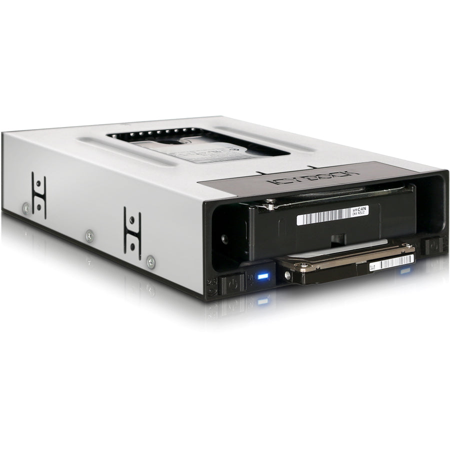 Icy Dock FlexiDOCK MB795SP-B Drive Enclosure for 5.25 - Serial ATA/600 Host Interface Internal - Black"