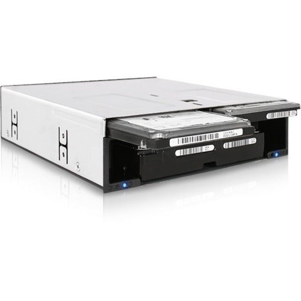 Icy Dock Flexidock Mb095Sp-B Drive Enclosure For 5.25" Sata/600 - Serial Ata/600 Host Interface Internal - Black, Silver