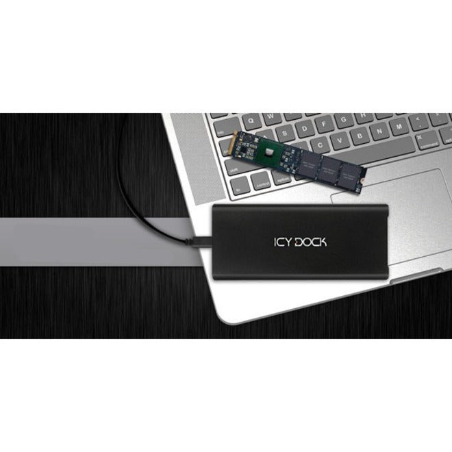 Icy Dock Icynano Mb861U31-1M2B Drive Enclosure Pci Express Nvme, M.2 - Usb 3.2 (Gen 2) Type C Host Interface External - Black