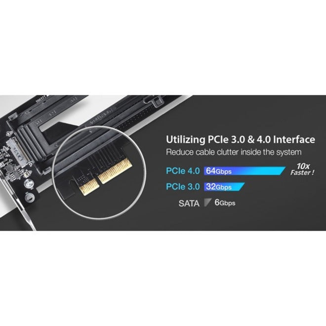 Icy Dock M.2 PCIe 3.0/4.0 NVMe SSD to PCIe 4.0 x4 Adapter MB987M2P-B