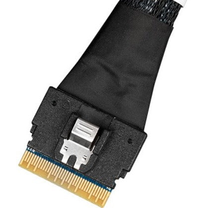 Icy Dock SlimSAS 8i SFF-8654 to 2x OCuLink 4i SFF-8611 Cable - 0.5M MB206L-B