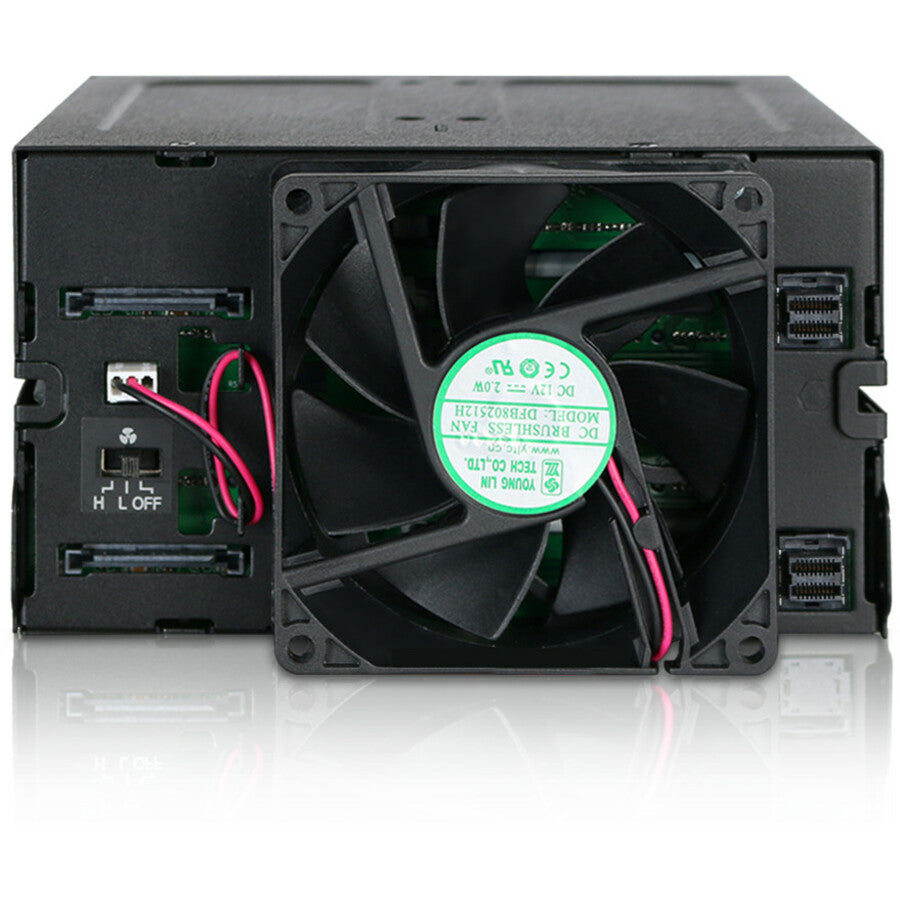Icy Dock ToughArmor MB508SP-B Drive Enclosure for 5.25 - Mini-SAS HD Host Interface Internal - Black"