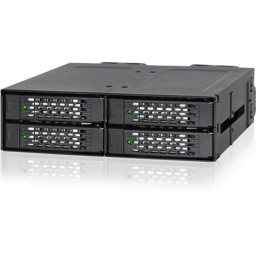 Icy Dock ToughArmor MB699VP-B V2 Drive Enclosure for 5.25" PCI Express NVMe, U.2 - SFF-8612 OCuLink Host Interface Internal - Black
