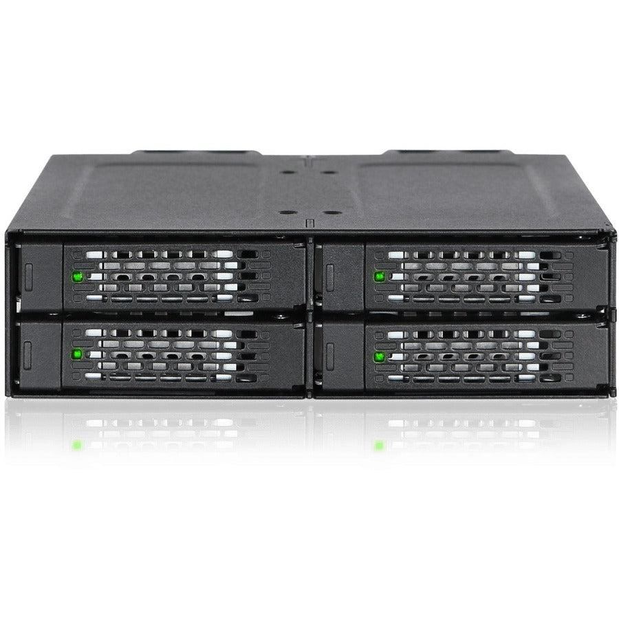 Icy Dock ToughArmor MB699VP-B V2 Drive Enclosure for 5.25" PCI Express NVMe, U.2 - SFF-8612 OCuLink Host Interface Internal - Black