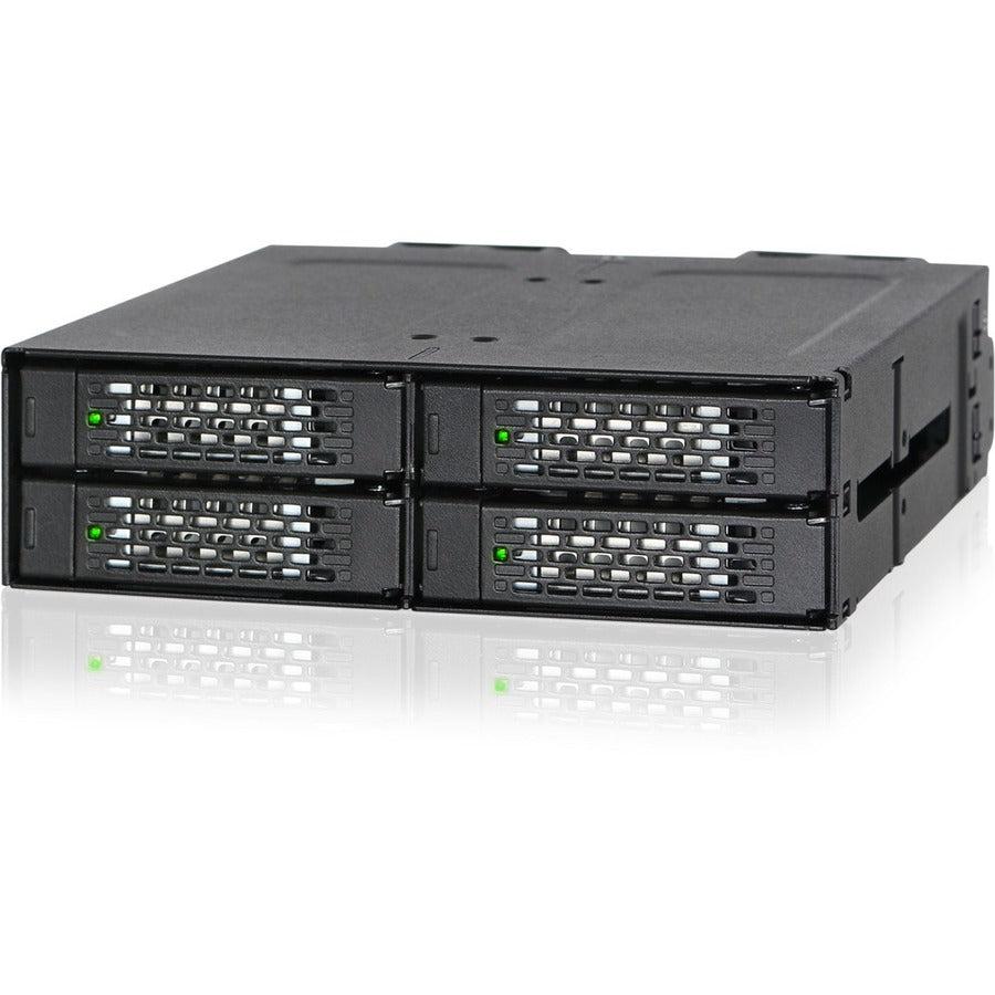 Icy Dock ToughArmor MB699VP-B V3 Drive Enclosure for 5.25" PCI Express NVMe 4.0, U.2, U.3 - SFF-8612 OCuLink Host Interface Internal - Black MB699VP-BV3