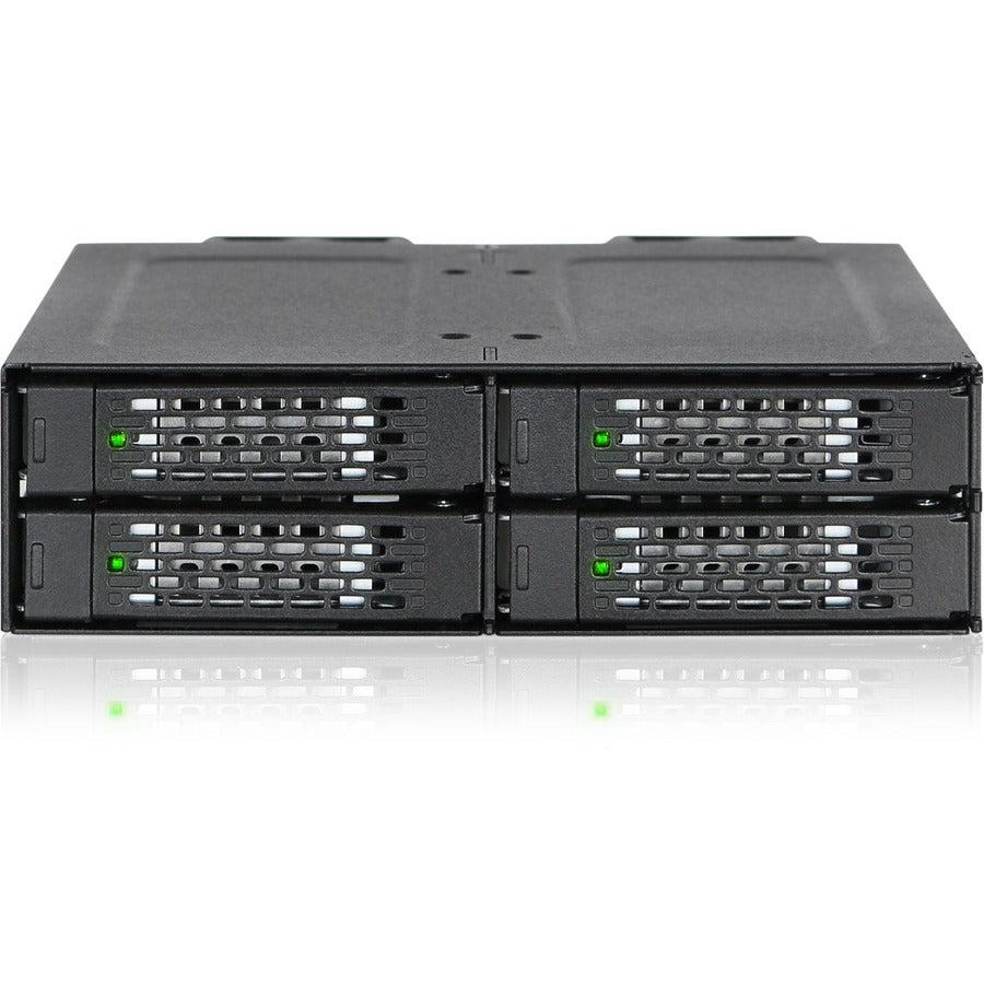 Icy Dock ToughArmor MB699VP-B V3 Drive Enclosure for 5.25" PCI Express NVMe 4.0, U.2, U.3 - SFF-8612 OCuLink Host Interface Internal - Black MB699VP-BV3