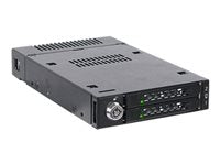 Icy Dock ToughArmor MB834M2K-B Drive Enclosure for 3.5" M.2, PCI Express NVMe - Mini-SAS HD Host Interface Internal - Black