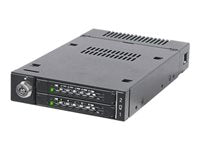 Icy Dock ToughArmor MB834M2K-B Drive Enclosure for 3.5" M.2, PCI Express NVMe - Mini-SAS HD Host Interface Internal - Black