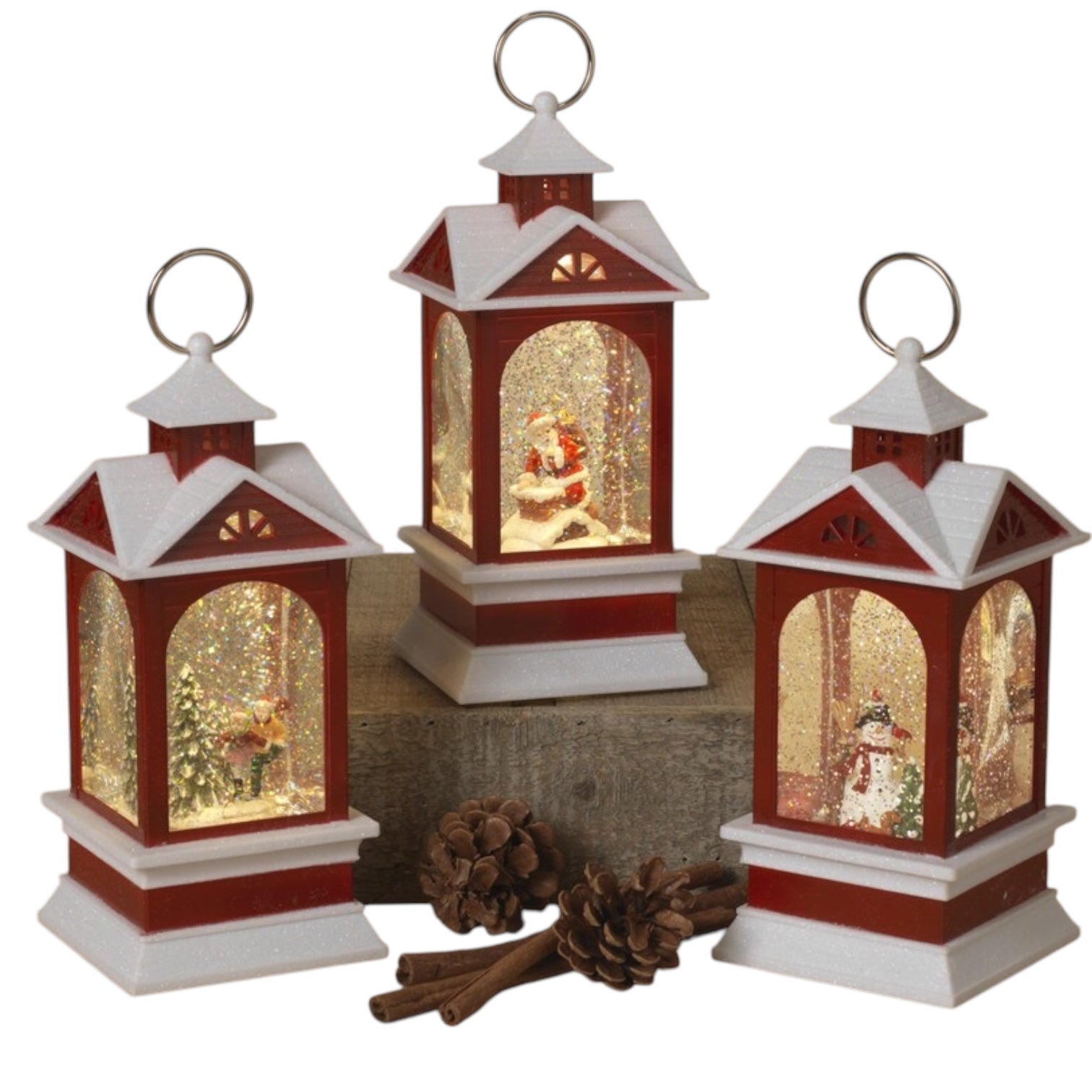 Illuminated Holiday Lantern Water Globe -