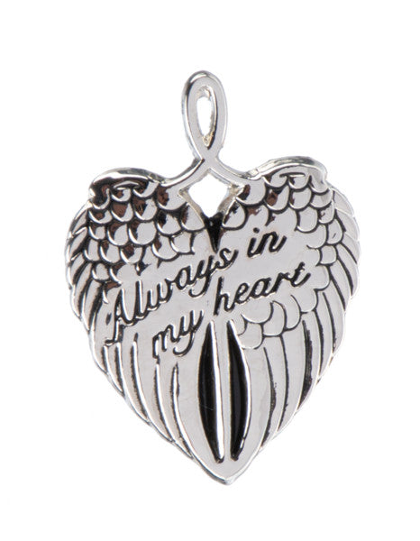 In MemoriaL Angel Wings Charm