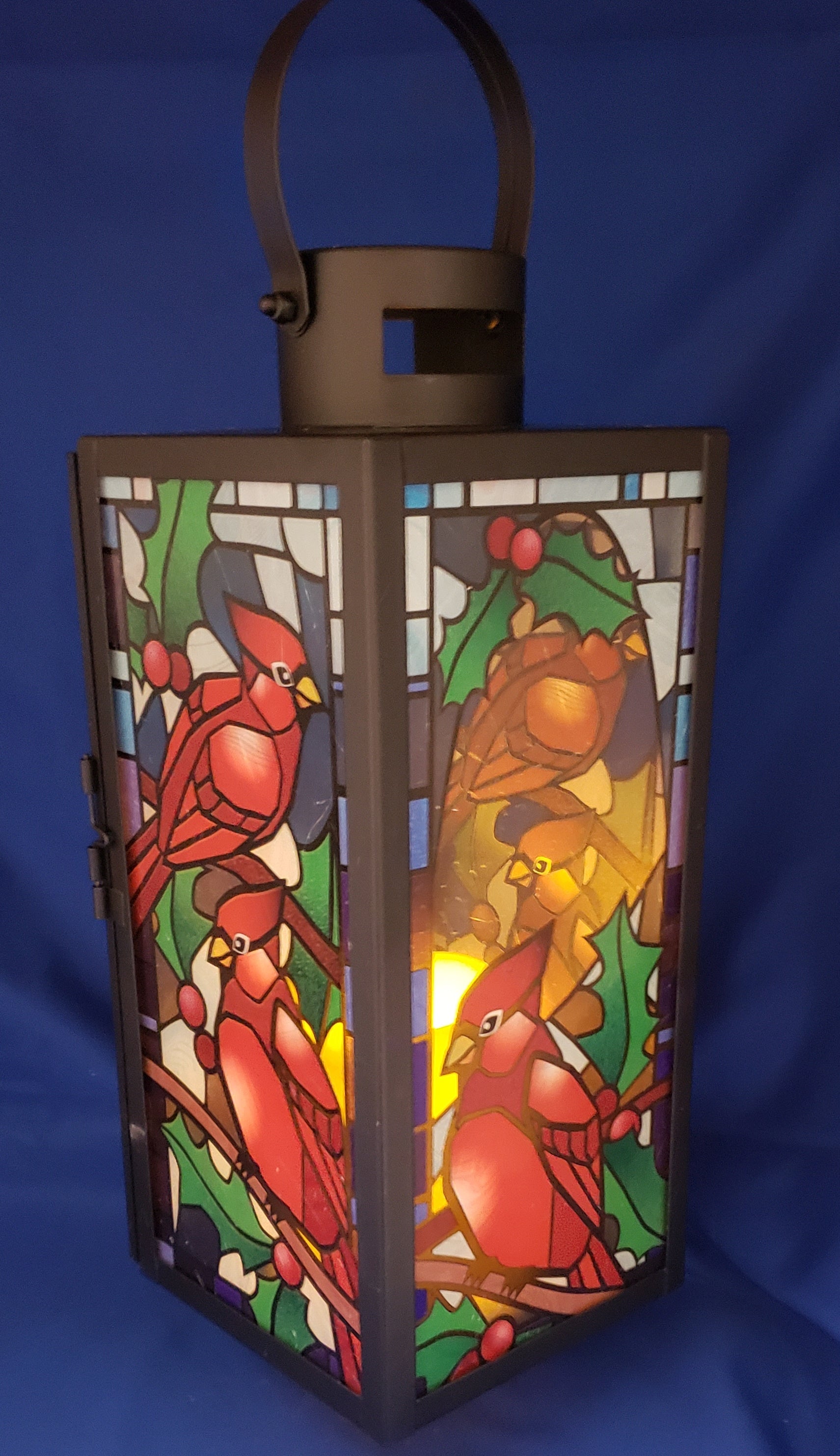 "In Our Hearts" Stained Glass Lantern