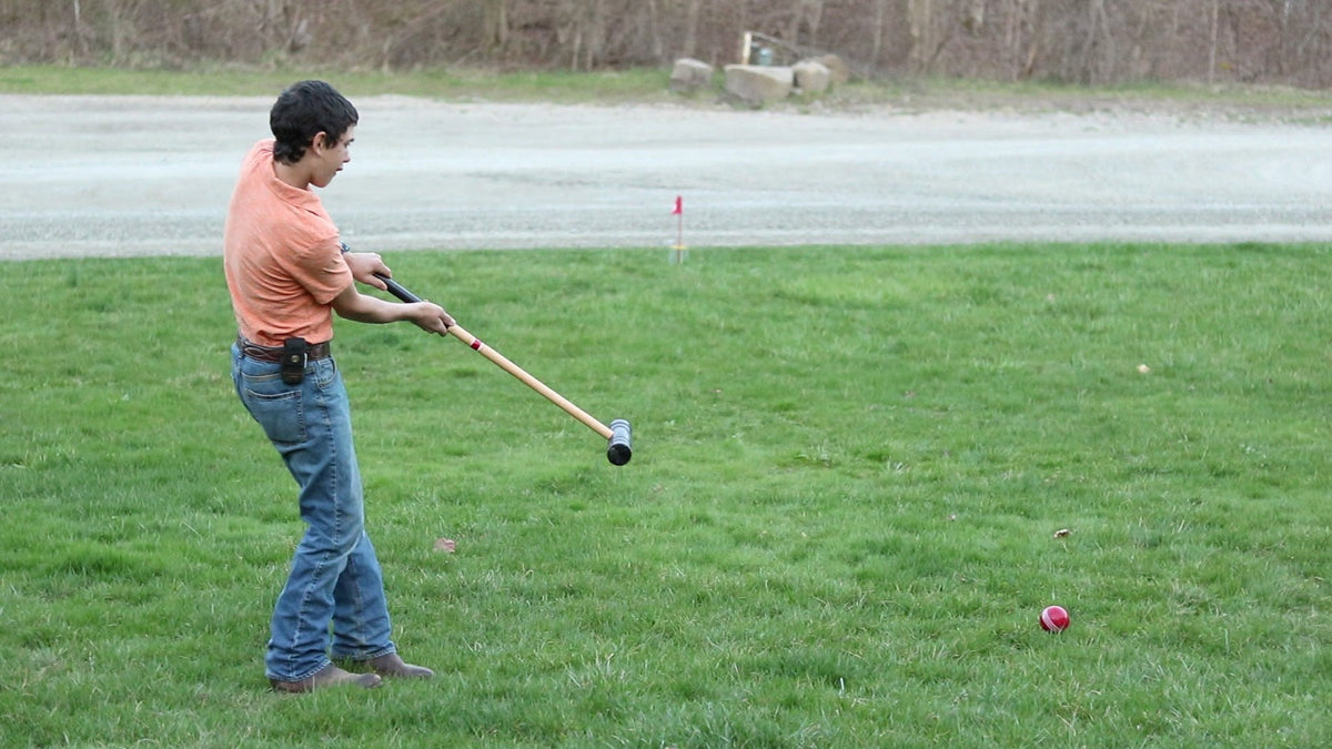 Individual Flag Croquet Mallet - 32" Handle - Polymer Head