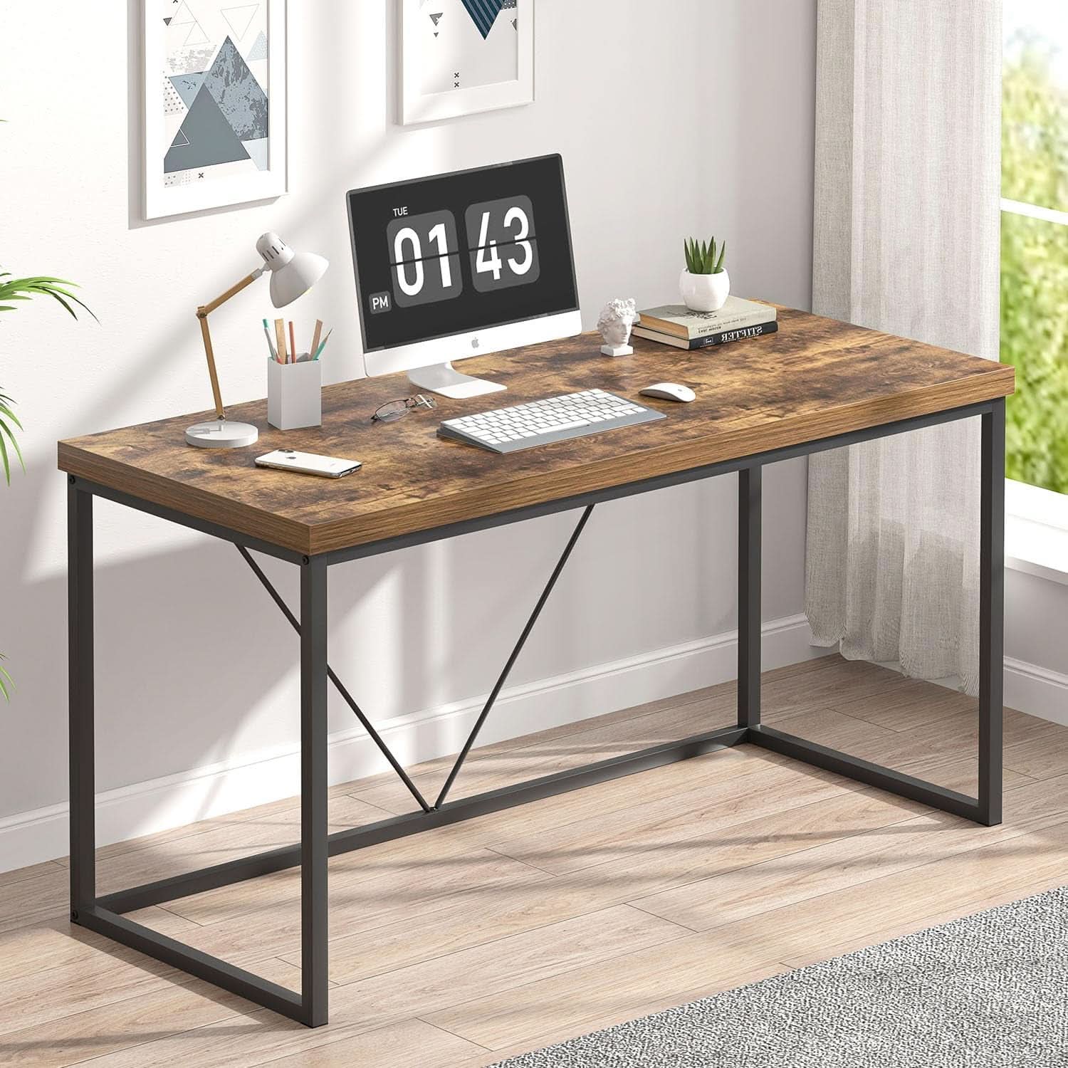 Industrial Computer Desk for Home Office and Study