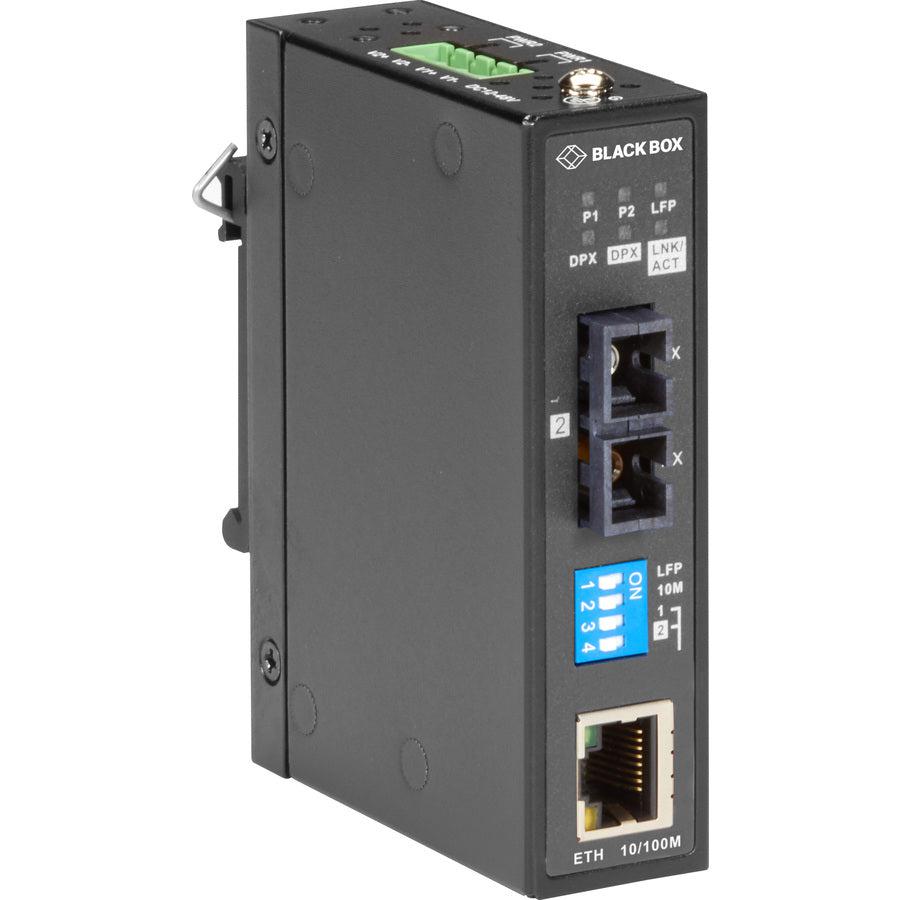 Industrial Fast Ethernet Media Converter - Fiber Optic Network Solutions | Black Box LMC282A