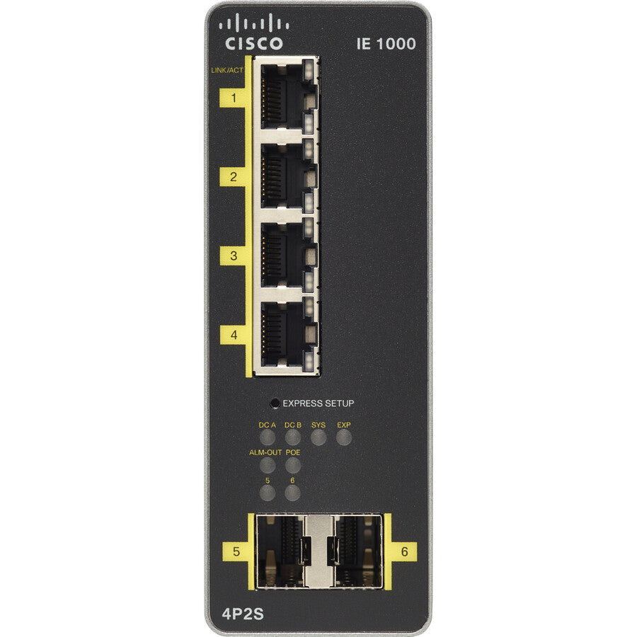 Industrial Managed Switch - Cisco IE-1000-4P2S-LM-RF 6 Port PoE DIN Rail | TecISoft