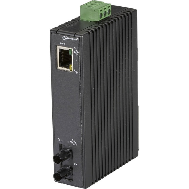 Industrial Media Converter - Black Box LMC270 Fast Ethernet Copper to Multimode Fiber Converter | TECISOFT LMC270A-MM-ST