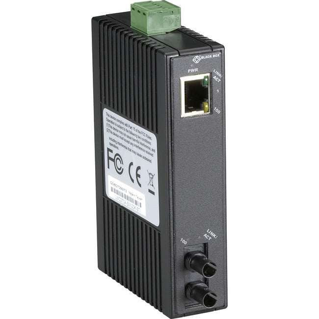 Industrial Media Converter Fast Ethernet - Black Box LMC270A-SM-20K-ST Singlemode Fiber Hardened Temperature | TechSoft