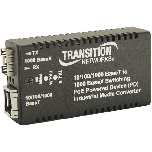 Industrial Media Converter - Gigabit Ethernet SFP Solutions | Tecisoft M/GE-ISW-SFP-01-PD-URX