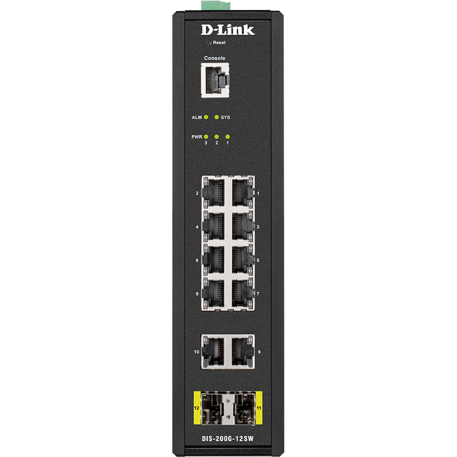 Industrial Switch - D-LINK DIS-200G-12SW Gigabit Smart Managed Wide Temp | D-LINK