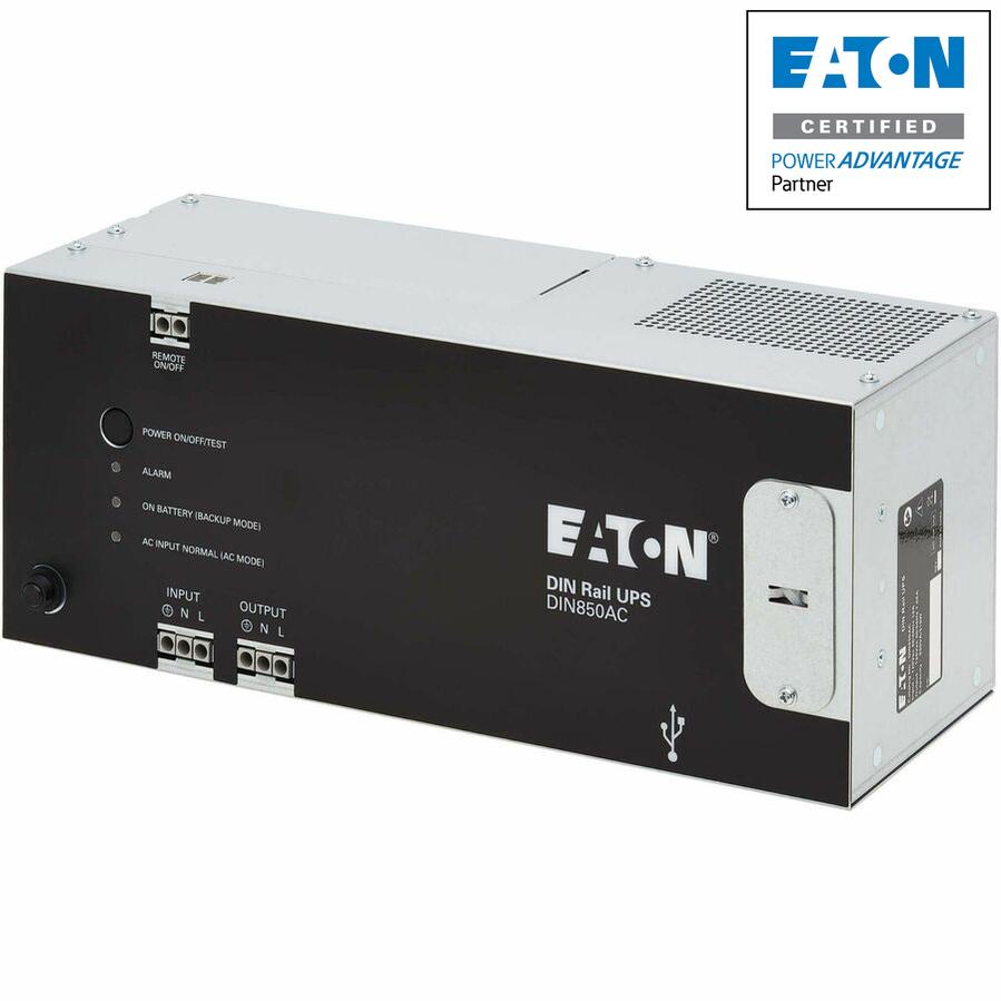 Industrial UPS DIN Rail Battery Backup - 850VA Machine Control | Eaton DIN850AC