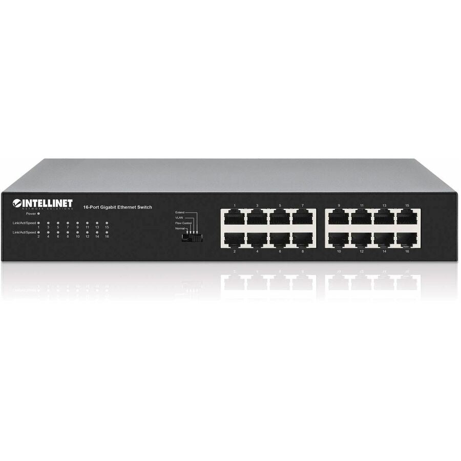 Intellinet 16-Port Gigabit Ethernet Switch - 16 Ports - Manageable - Gigabit Ethernet -