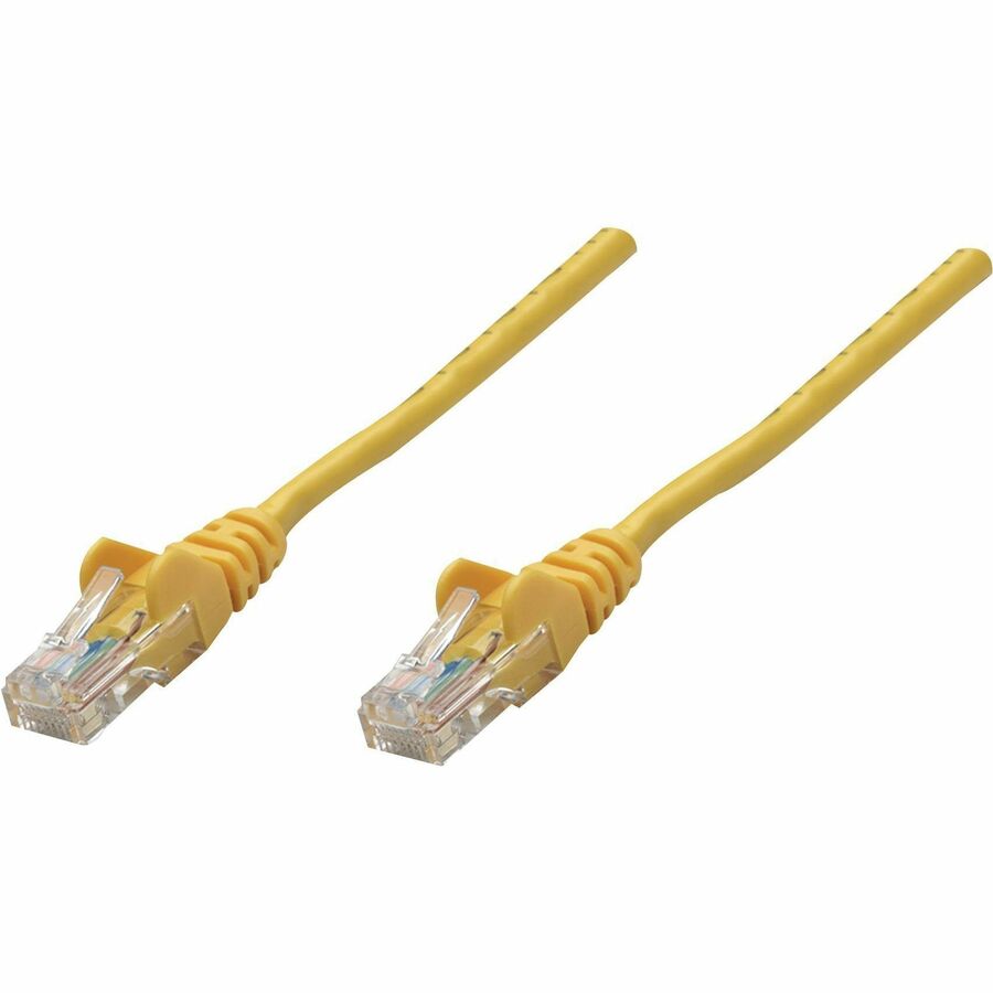 Intellinet Network Patch Cable, Cat5e, 3m, Yellow, CCA, U/UTP, PVC, RJ45, Gold Plated 319805