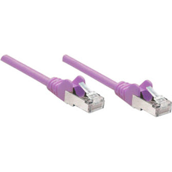 Intellinet Network Solutions Cat5e UTP Network Patch Cable, 1.5 ft (0.5 m), Purple