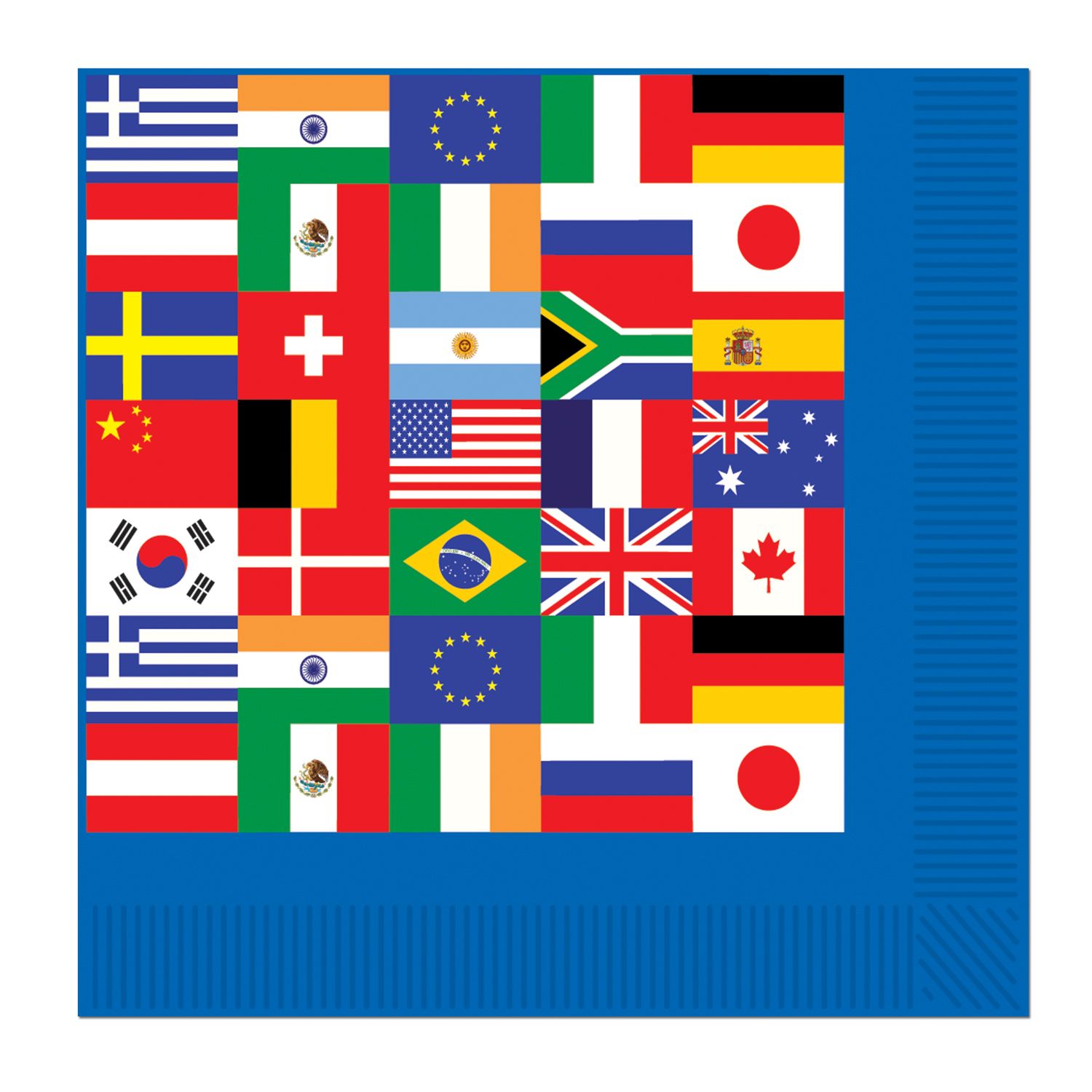 International Flag Cocktail Napkin