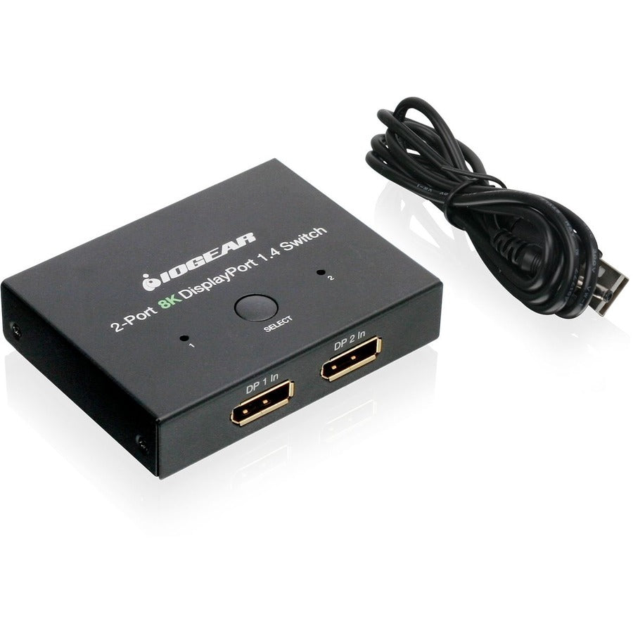 Iogear 2-Port 8K Displayport 1.4 Switch