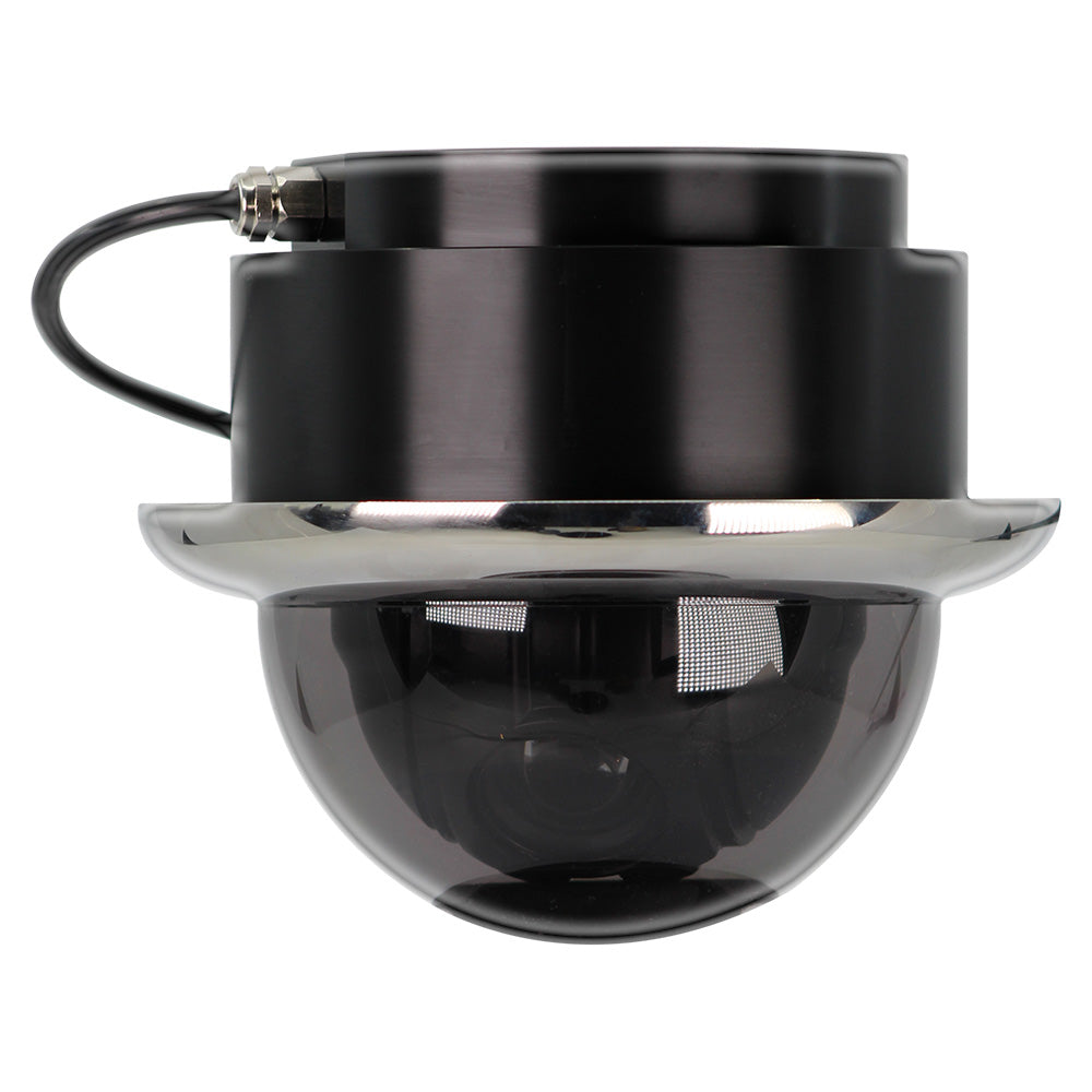 Iris Miniature Marine PTZ Dome Camera - Stainless Bezel - Hi-Def Ethernet IP - 10x Digital