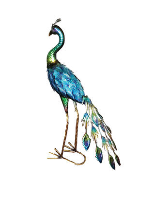 Iron Peacock Figurine