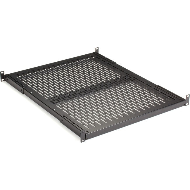 It Rackmount Vented Shelf - Fixed, 1U, 19", 22.25"D, 4-Point Mounting, 200-Lb. C