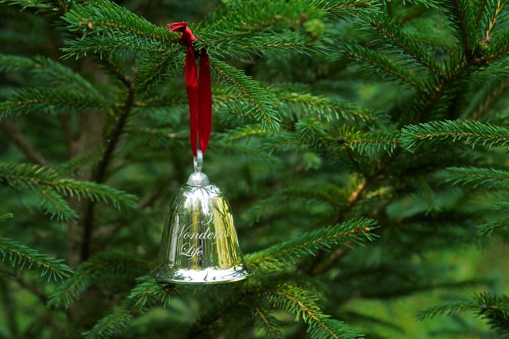 It's a Wonderful Life Keepsake Bell With Velvet Bag