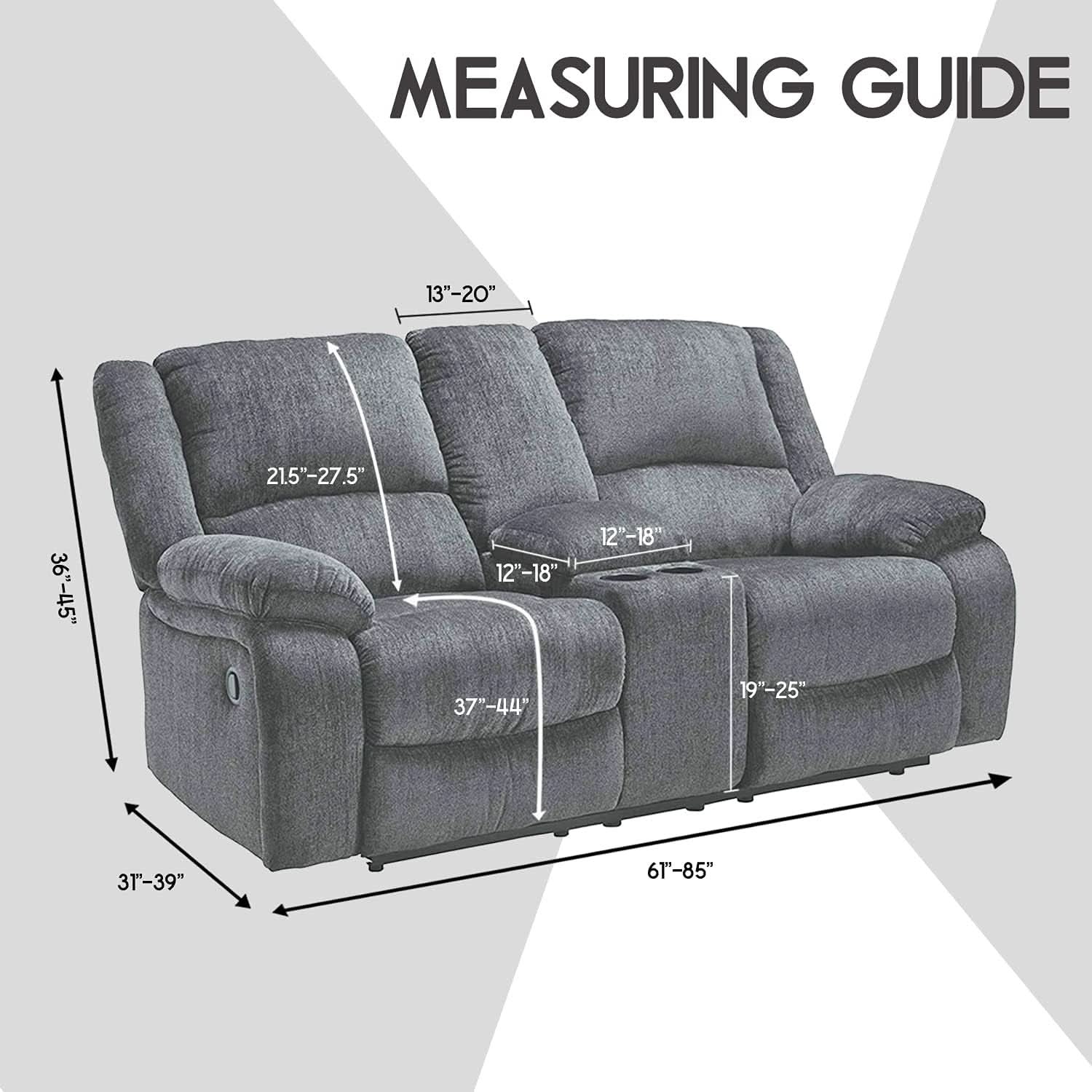 Ivory Velvet 8 Piece Reclining Loveseat Slipcover Set