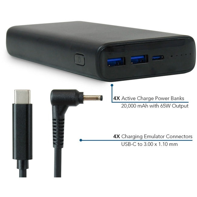 JAR Systems Active Charge Power Bank 4-Pack with Acer Connectors 4-Pack PBC72