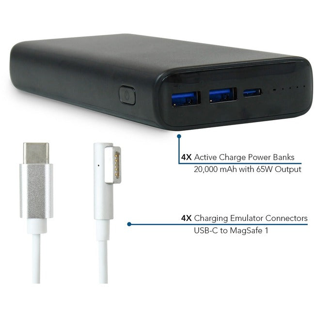 JAR Systems Active Charge Power Bank 4-Pack with Apple MagSafe 1 Connectors 4-Pack PBMS1