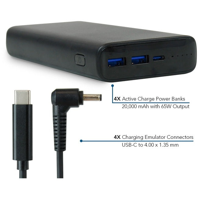 JAR Systems Active Charge Power Bank 4-Pack with Asus Connectors 4-Pack PBC20