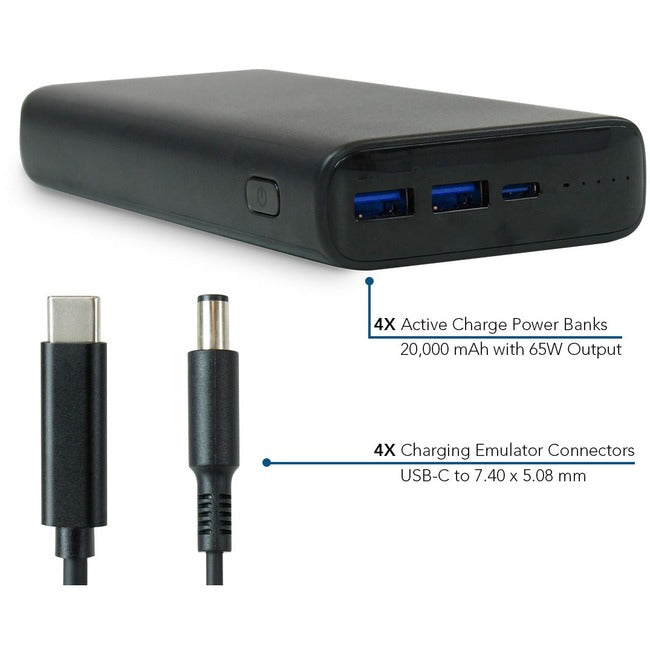 JAR Systems Active Charge Power Bank 4-Pack with Dell Connectors 4-Pack PBC11