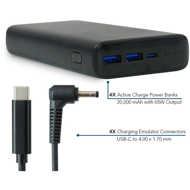 JAR Systems Active Charge Power Bank 4-Pack with Lenovo Connectors 4-Pack PBN21