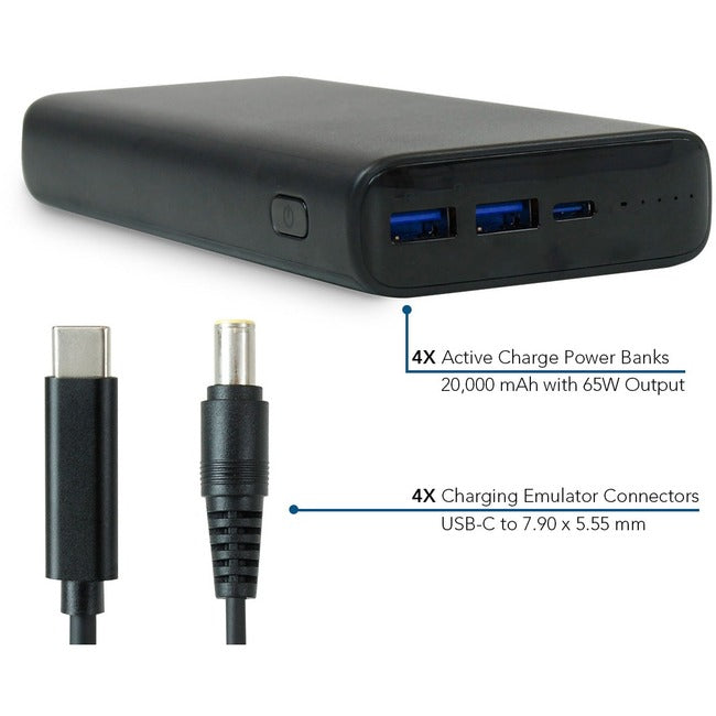 JAR Systems Active Charge Power Bank 4-Pack with Lenovo Connectors 4-Pack PBX131